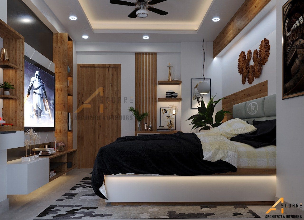 Residence at Exotica Dreamville, Noida Extension — bedroom and study counter