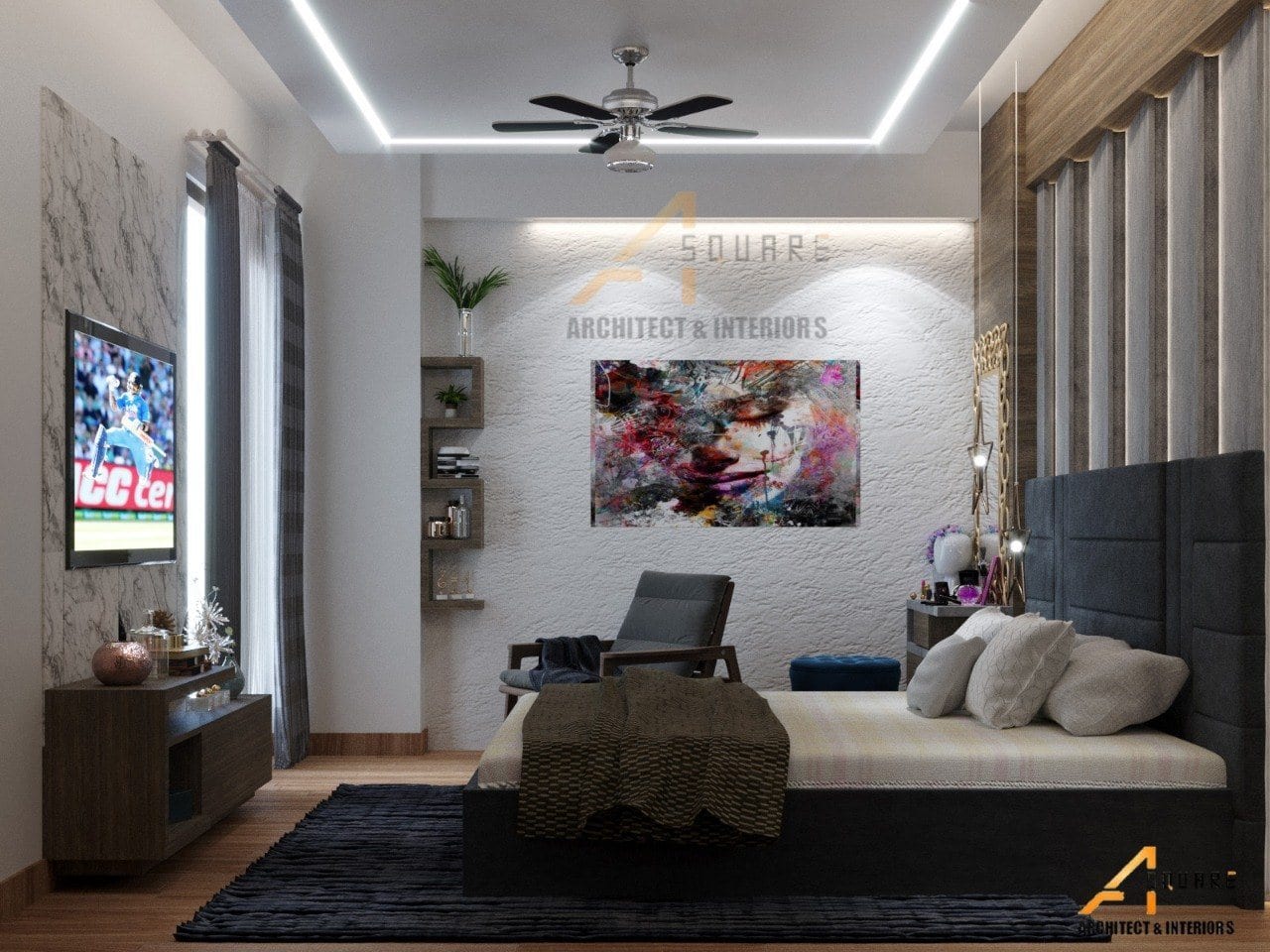 Residence at Exotica Dreamville, Noida Extension — bedroom design view