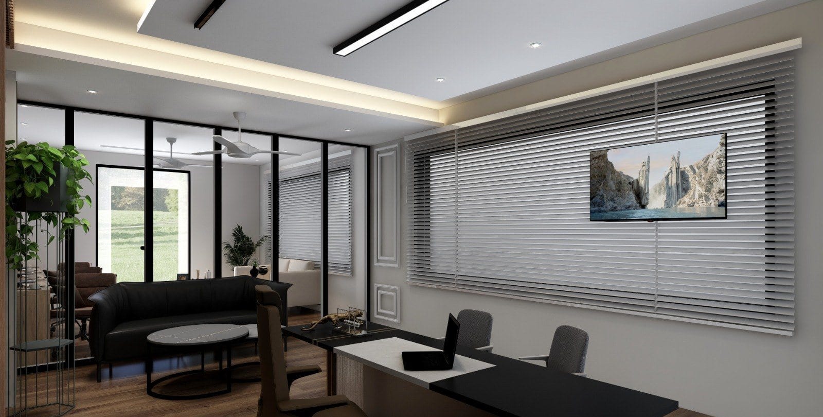 Office at Faridabad — meeting area within the cabin