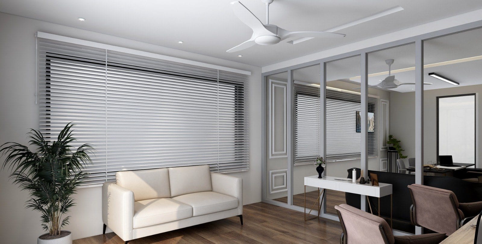 Office at Faridabad — seating and glazed partition