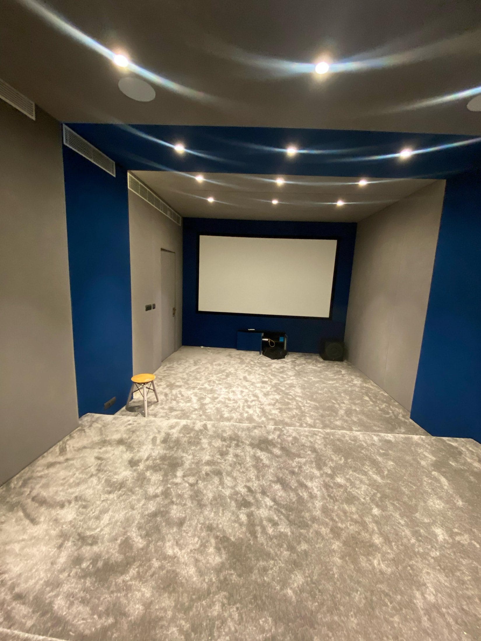 Residence at Sector 14, Faridabad — home theatre