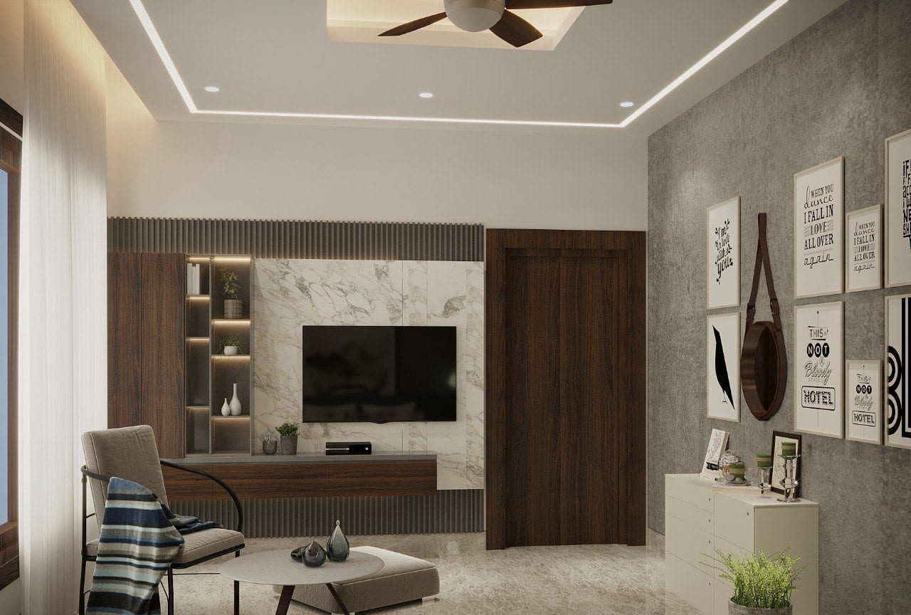 Residence at Haridwar Greens — bedroom with study counter