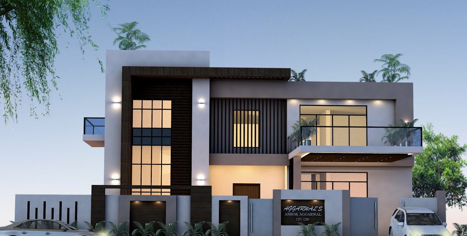 Residence at Haridwar Greens — street elevation of the house